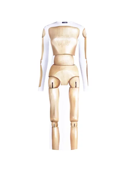 Lung rochie Jean Paul Gaultier cu imagine alb