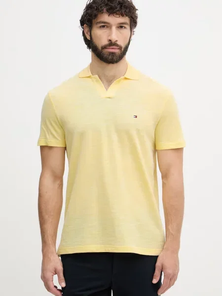 Koszulka polo z czystej bawełny o kroju regular fit Tommy Hilfiger żółta