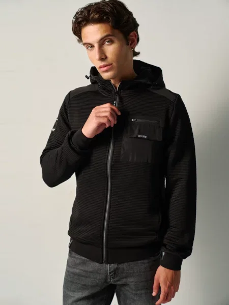 KOROSHI Jachetă fleece negru