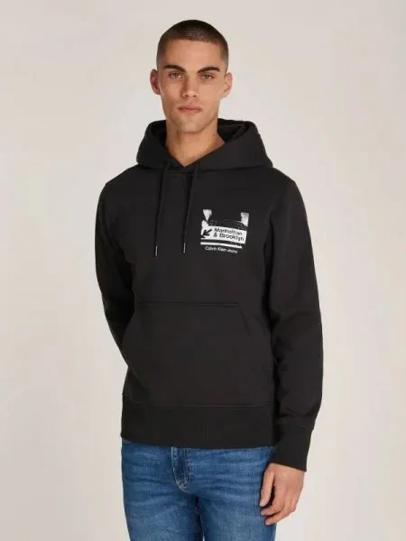 CALVIN KLEIN JEANS Hanorac Heavy Terry negru