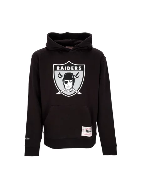 Bluza z kapturem Mitchell & Ness z kapturem z logo czarna