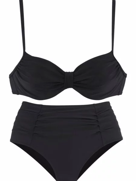 LASCANA Costum de baie două piese negru