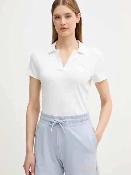 Emporio Armani póló női viszkózzal bézs