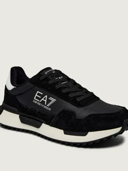Sneakers | piele întoarsă negru