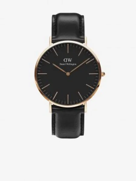 Pánske kožené hodinky Daniel Wellington Classic čierne