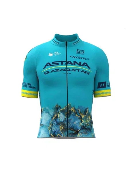 Koszulka rowerowa Biemme Astana niebieska