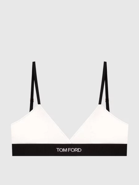 Бралет кольору з візерунком логотипа Tom Ford білого