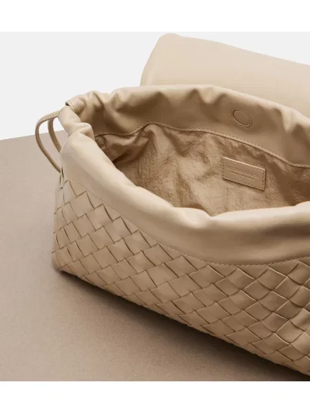 Geantă Bottega Veneta din piele bej