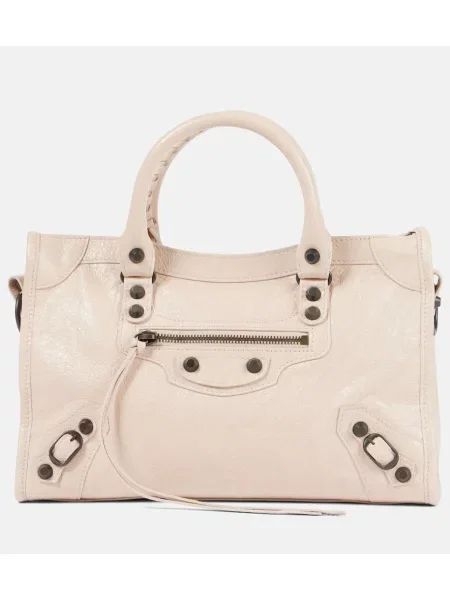 Geanta de piele Balenciaga din piele bej