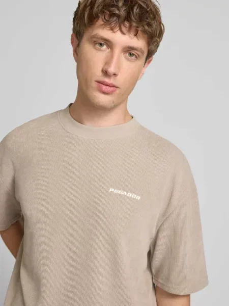 Oversized t-shirt z wyhaftowanym logo model Lagos' Pegador