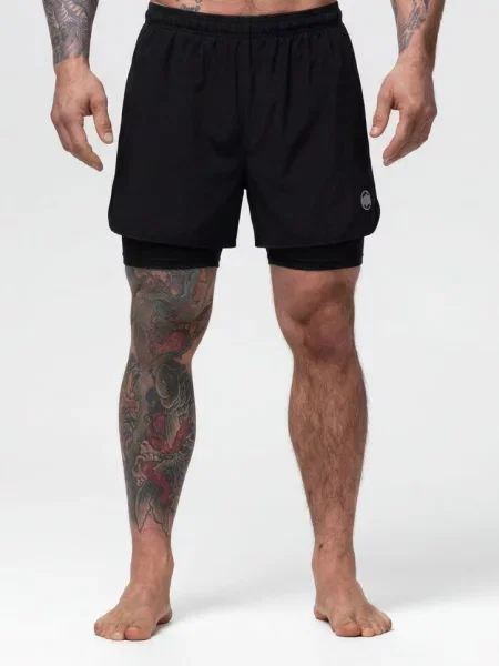 Spodenki treningowe PITBULL sportowe Performance Pro+Mesh SPORT czarne