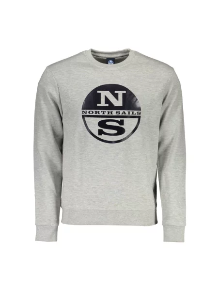 Bluza North Sails z nadrukiem z długim rękawem szara