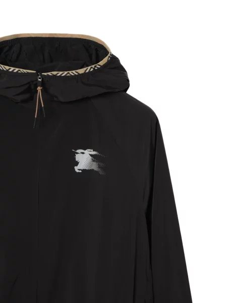 Geacă Burberry cu glugă negru