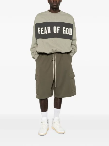 Пуловер Fear Of God Essentials с принт сиво