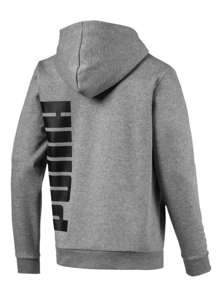 Hanorac cu glugă Puma din fleece gri