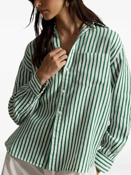 Ριγέ δερμάτινος κάλτσες Polo Ralph Lauren με κορδόνι μαύρο