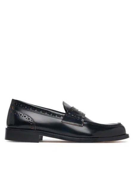 Weekend MaxMara De piele pantofi loafer Wkacolomba negru