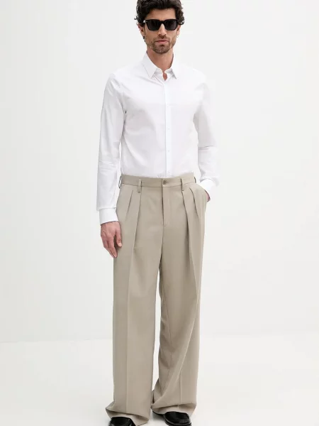 Calvin Klein koszula slim z kołnierzykiem klasycznym biały