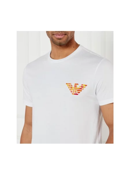 Koszulka Emporio Armani Crew Neck T-Shirt White Print Eagle L biała