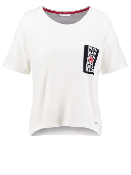 Key Largo Tricou Blah negru alb