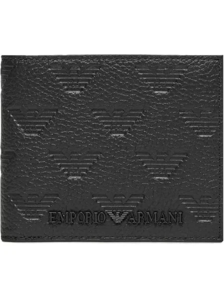 Pasek Emporio Armani skórzany casual czarny