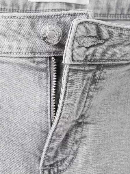 Jeansy wide leg z ćwiekami denim Teen 38 MANGO TEEN szary