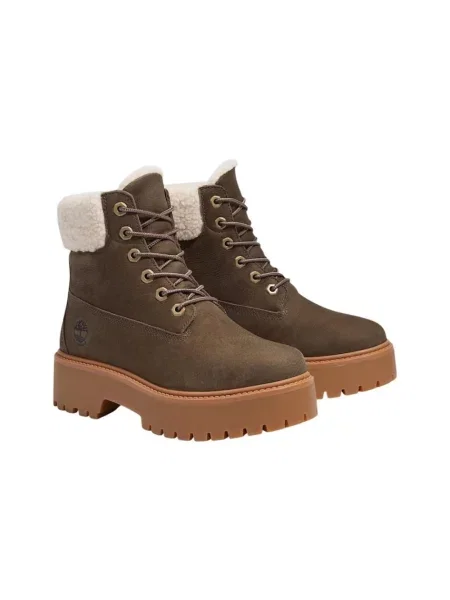 Botki Timberland w miejskim stylu z kamieniami wodoszczelne brązowe