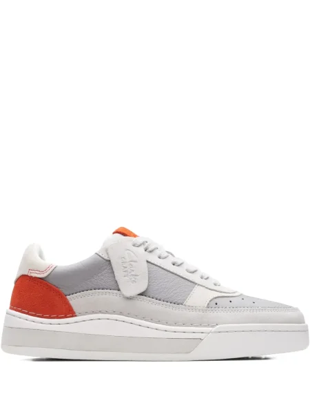 Sneakerși Clarks Originals cu șireturi din dantelă gri