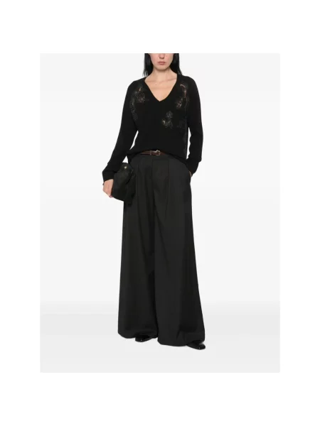 Dzianinowy sweter Ermanno Scervino czarny