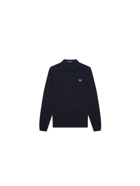 Koszulka polo Fred Perry z długim rękawem niebieska
