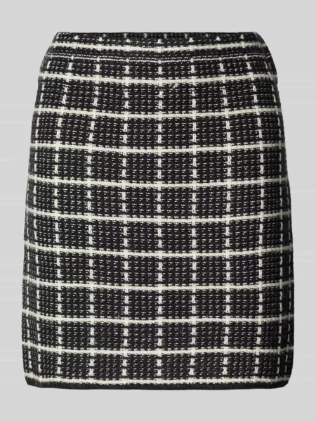 Spódnica mini wąska ze wzorem w kratę model ‘KIA’ Vero Moda czarna