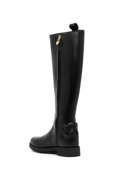 Ботуши Love Moschino със сърца черно