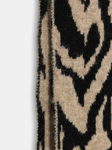 Шарф з домішкою вовни Morgan візерунок бежевий