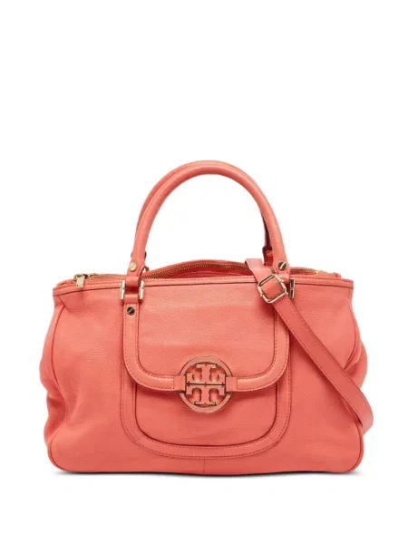 Geantă shopper Tory Burch din piele portocaliu