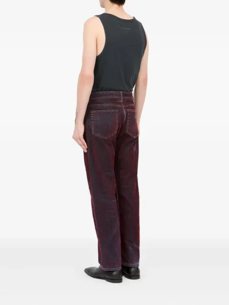 Blugi Mm6 Maison Margiela cu 5 buzunare roșu