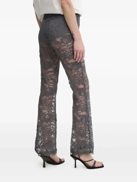 Pantaloni Never Fully Dressed din dantelă gri