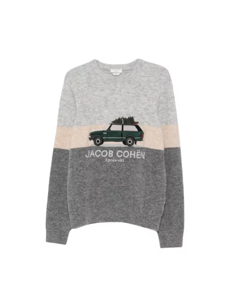 Sweter Jacob Cohen wełniany szary