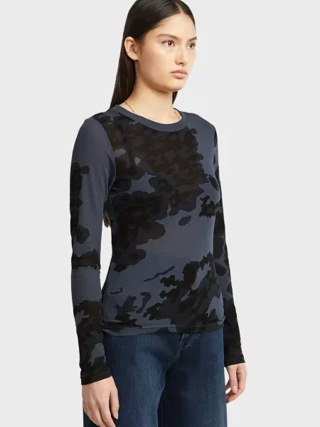 Камуфляжний лонгслів G-star Raw синій