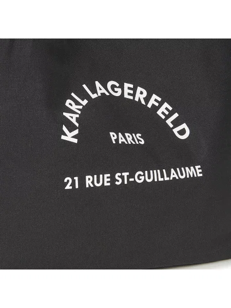 Platno shopper torbica Karl Lagerfeld crna