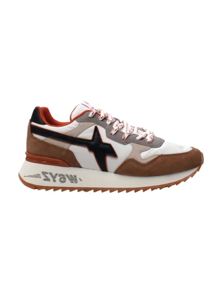 Sneakersy W6yz skórzane brązowe