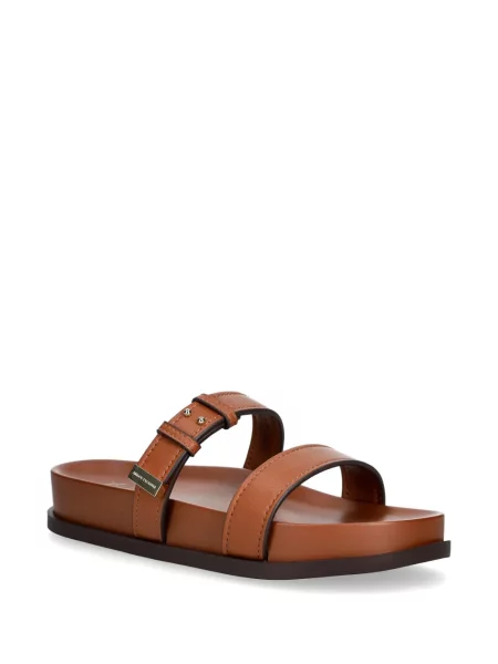 Papuci Armani Exchange din piele cu cataramă