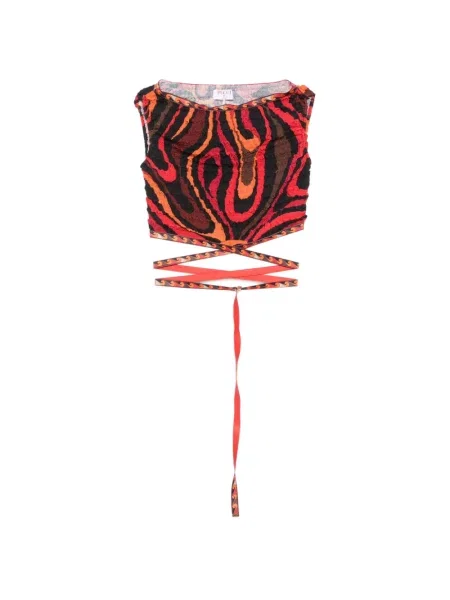 Top Pucci s printom na preklop crvena