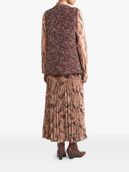 Vestă Etro din tweed roșu