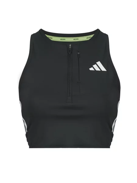 Trčanje top Adidas ošišan crna