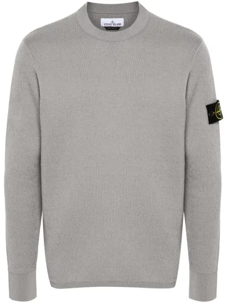 Pulover Stone Island cu strasuri gri