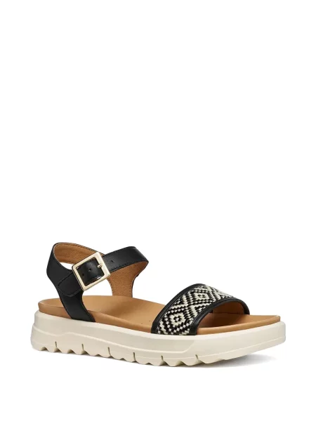 Sandale Geox cu imprimeu geometric negru
