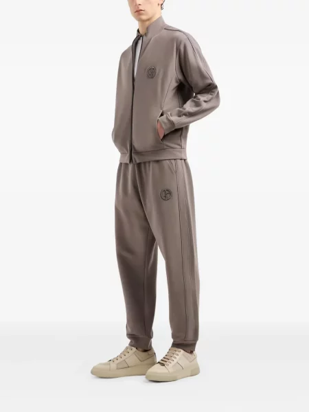 Pantaloni Giorgio Armani cu broderie cu dungi alergare