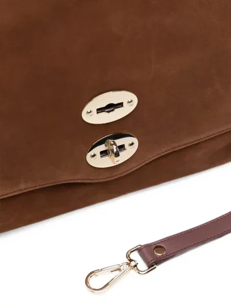 Τσάντα shopper Zanellato σουέτ καφέ