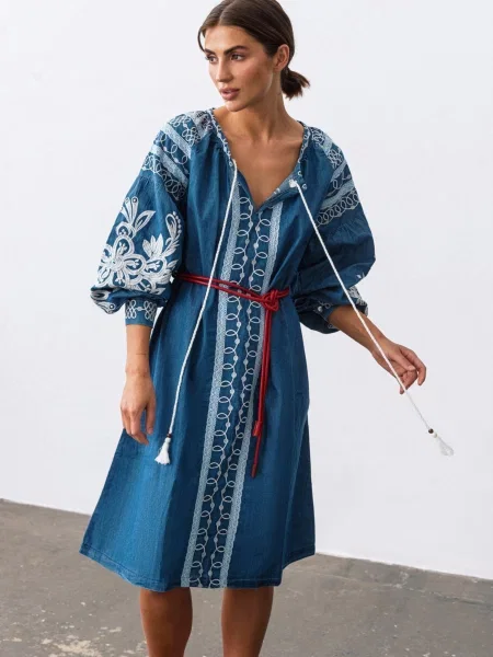 Сукні Dressa бавовна/поліестер/еластан синій