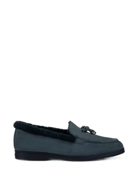 Pantofi loafer Doucal's cu blană albastru